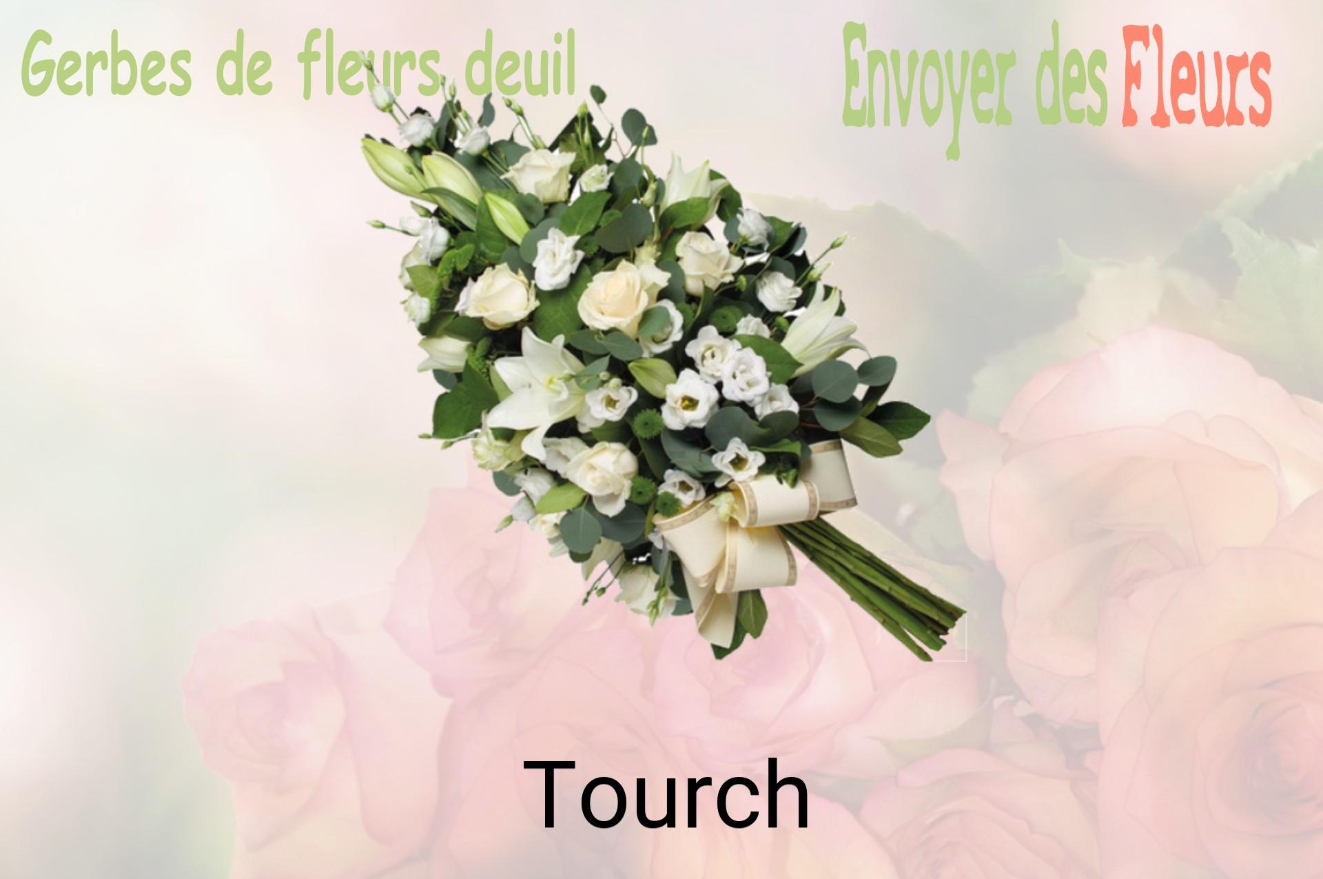 Gerbe de fleurs de deuil livrée à Tourch